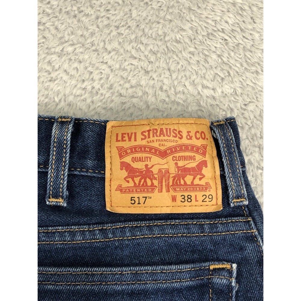 Levi's 517 Jeans Mens 37x28 (Tag 38x29) Blue Bootcut Denim High Rise - Picture 8 of 16